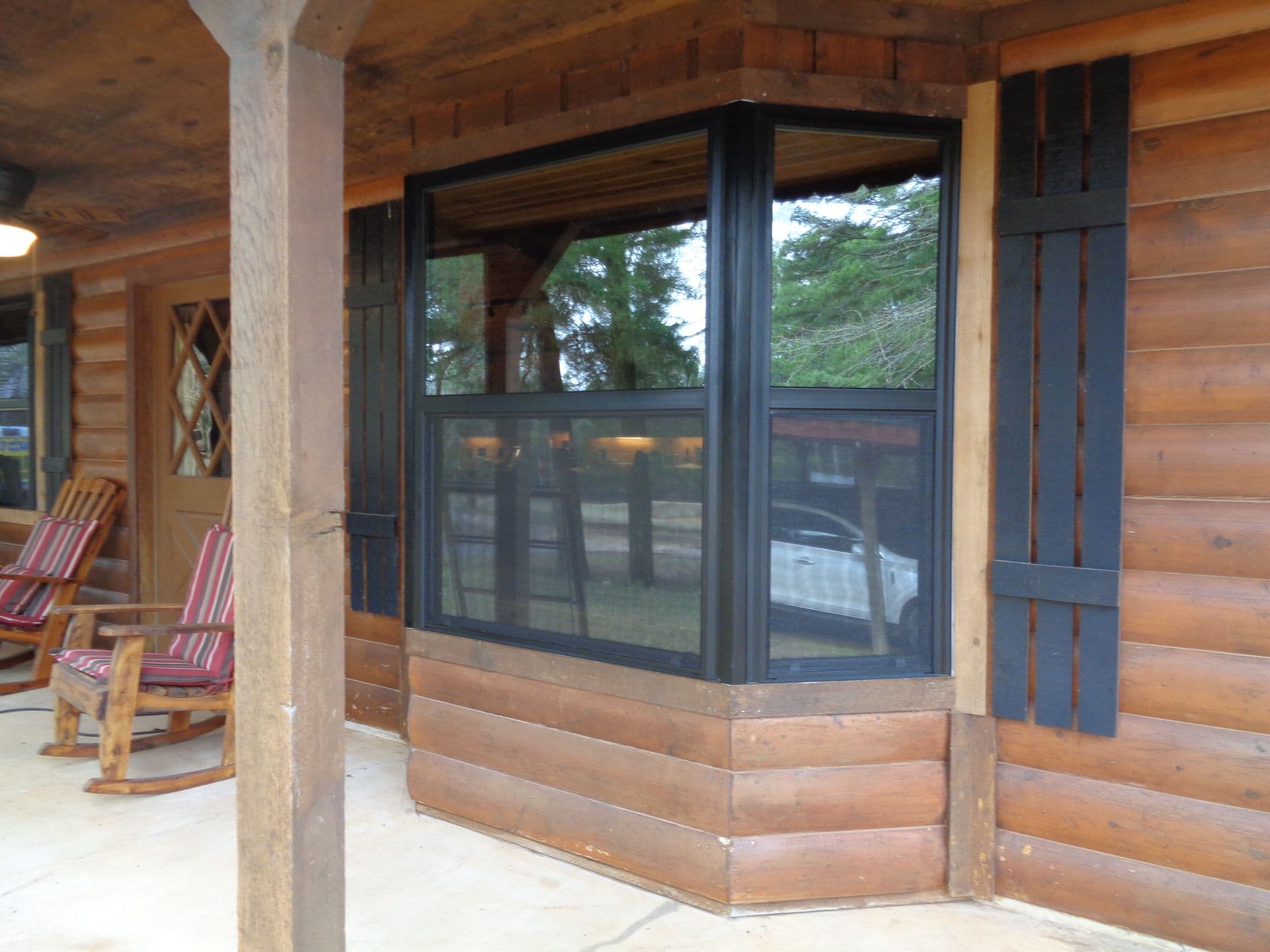 Kreklow Painted Vinyl Black Bay Window